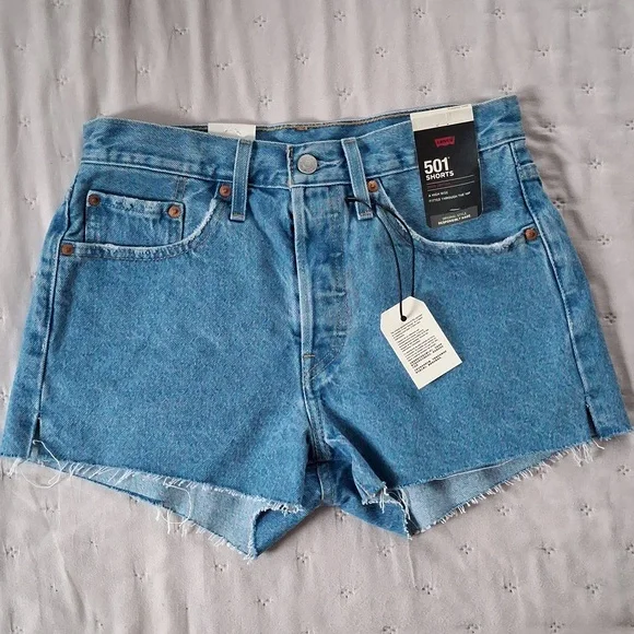 Levi's 501 Ojai Light Stone High Rise Shorts NWT Sz 27 - Picture 4 of 15